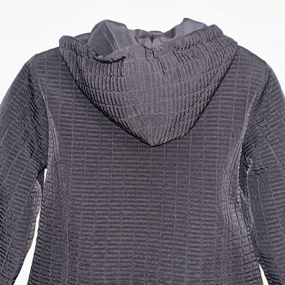 ESPRIT M Black Quilted Lightly Insulated Hooded Full Zip Jacket - Picture 9 of 14